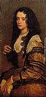Diego Rodriguez De Silva Velazquez Famous Paintings - A Young Lady